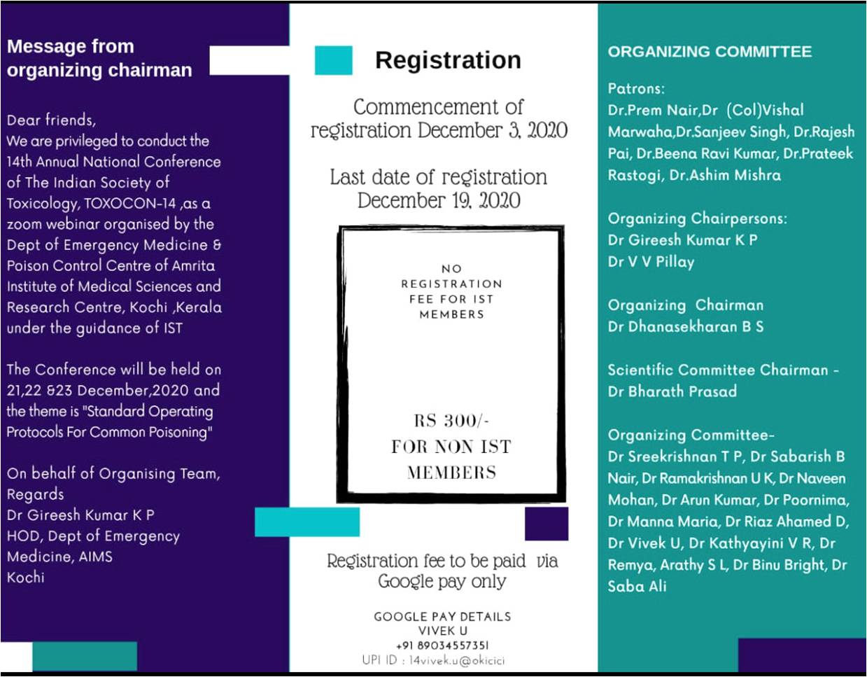 TOXOCON-14 - Registration Details